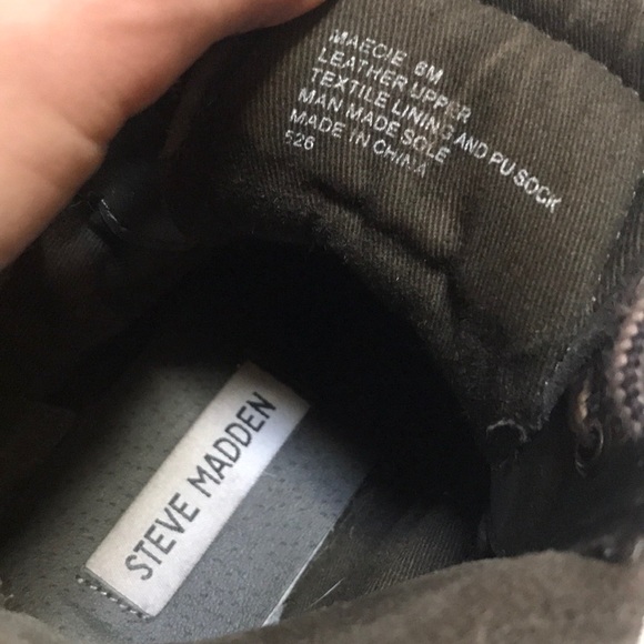 Steve Madden Maecie army green laceup combat boots - Picture 8 of 8